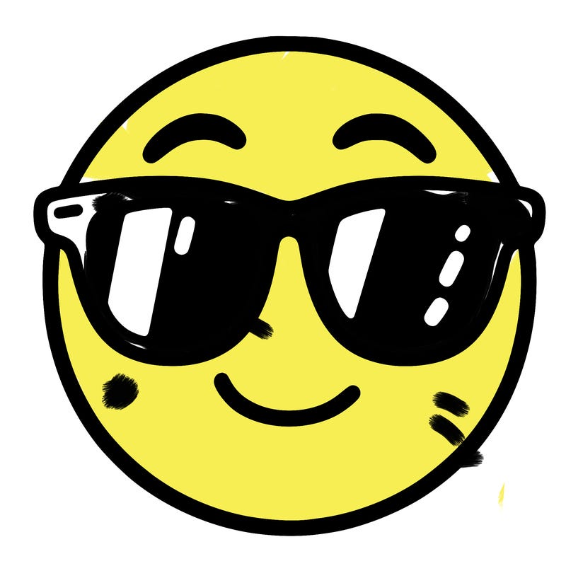 emoji with sunglasses