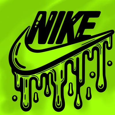 dripping nike logo