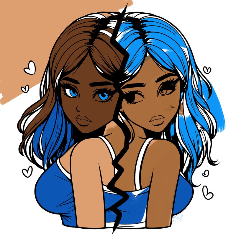 realistic girl split