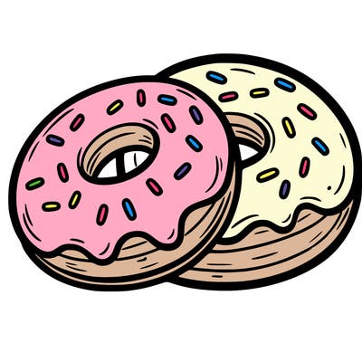 a piece of food doughnuts