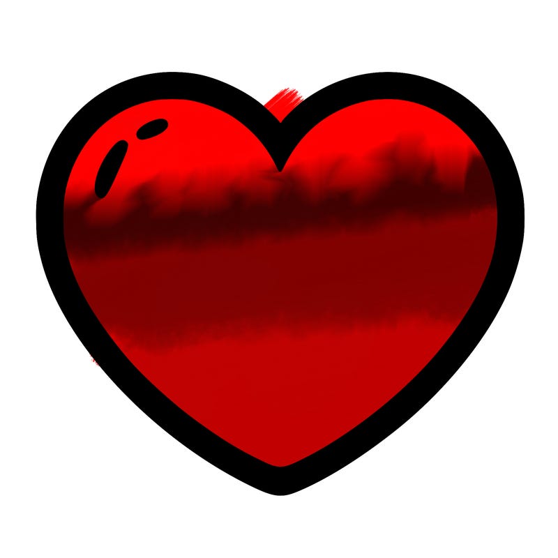 a blank heart