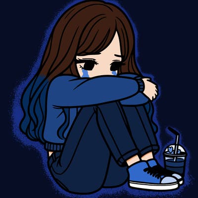 a girl  after a breakup