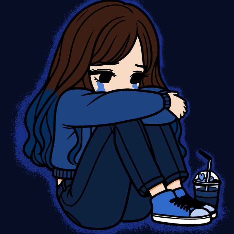 a girl  after a breakup