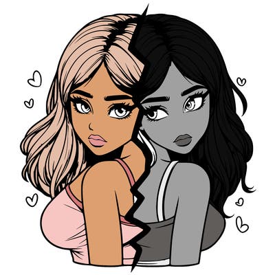 realistic girl split