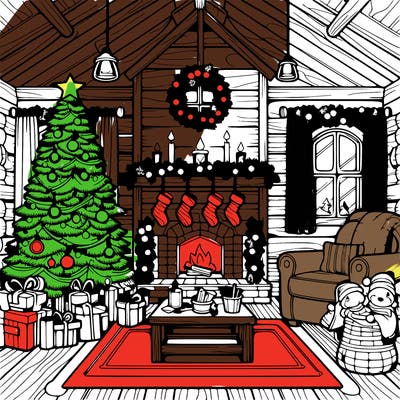 christmas house interior