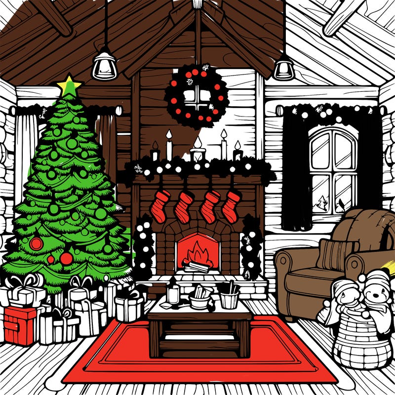 christmas house interior