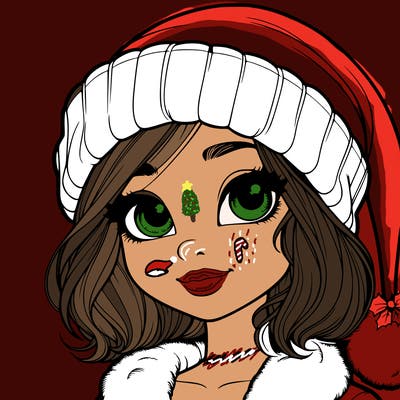 realistic christmas girl