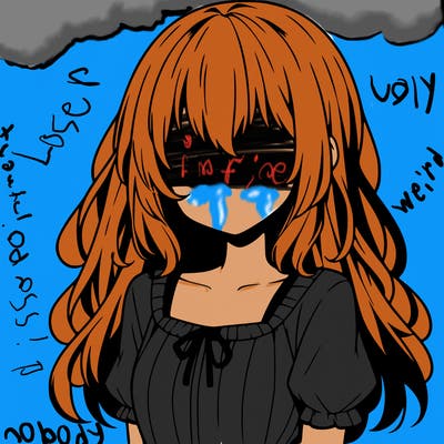 anime girl with no face