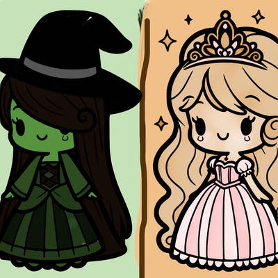 a side of a witch a side of a princess
