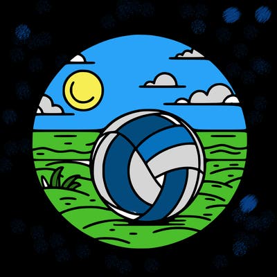 volleyball on a beach