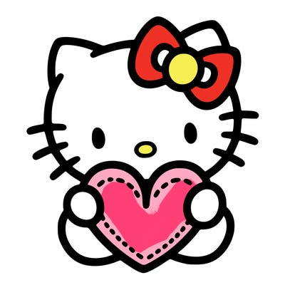 hello kitty with heart