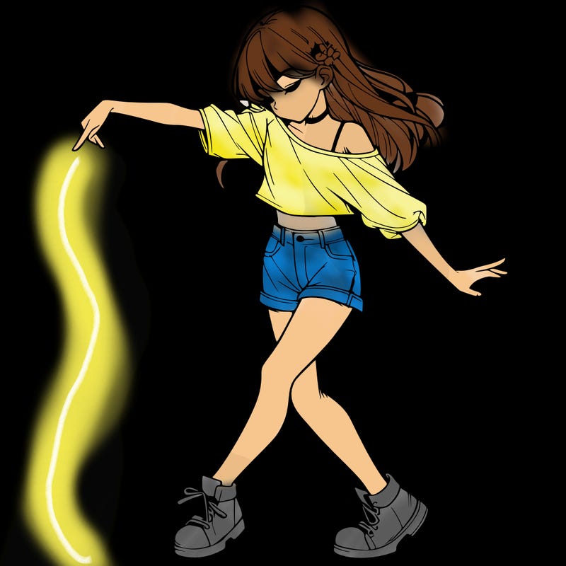 realistic girl danceing