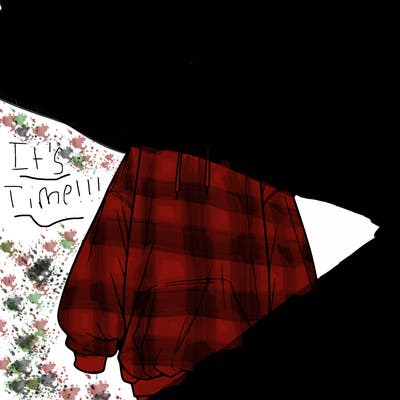 realistic girl with a oversized sweatshirt on and a bun