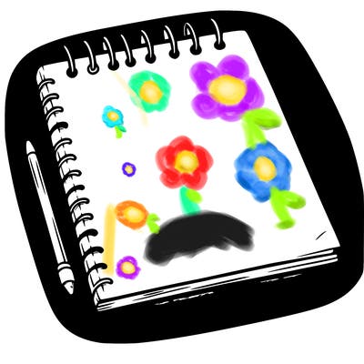 a blank sketch pad