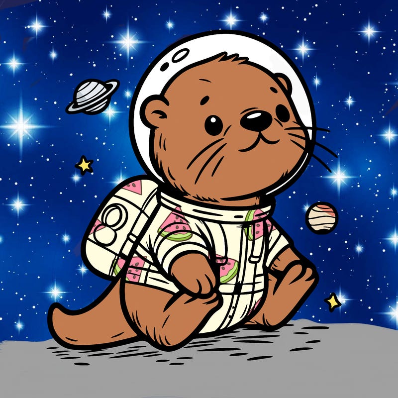 otter in a space suit
