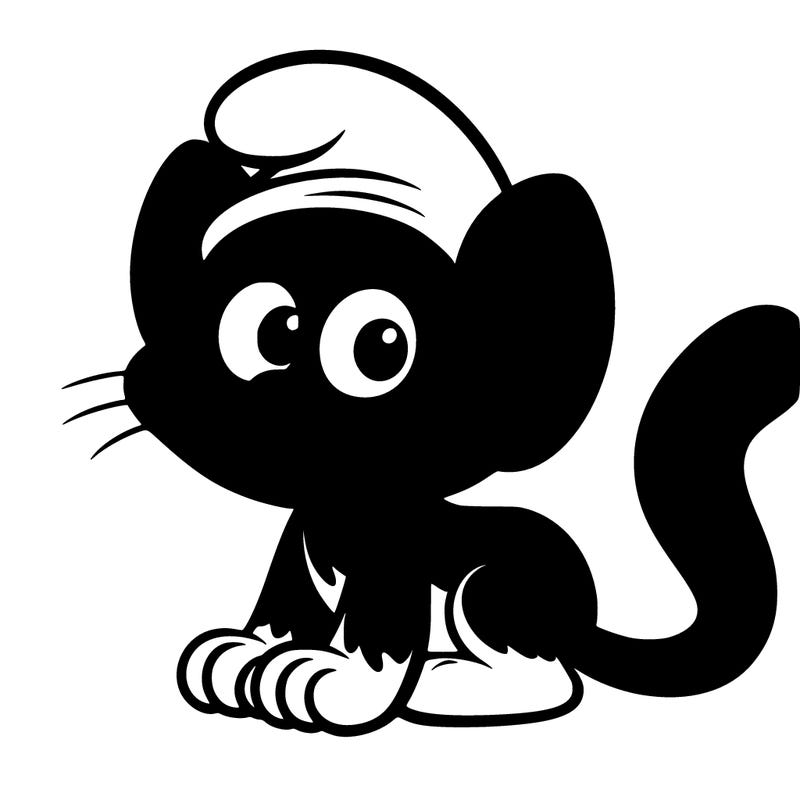 blue smurfs cat