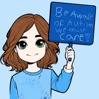 realistic girl holding up a sign