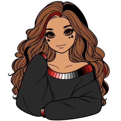 a beautiful girl in a big sweatshirt