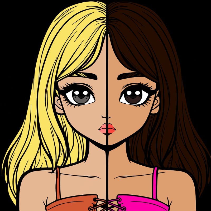 realistic girl split