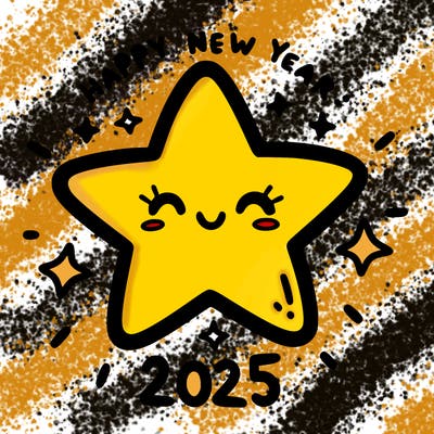 happy new year 2025 star wish
