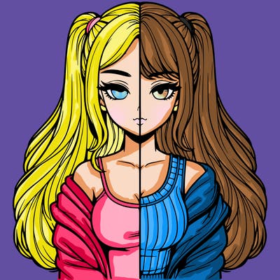 realistic girl split