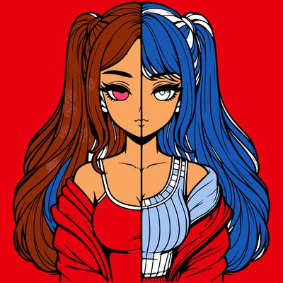 realistic girl split