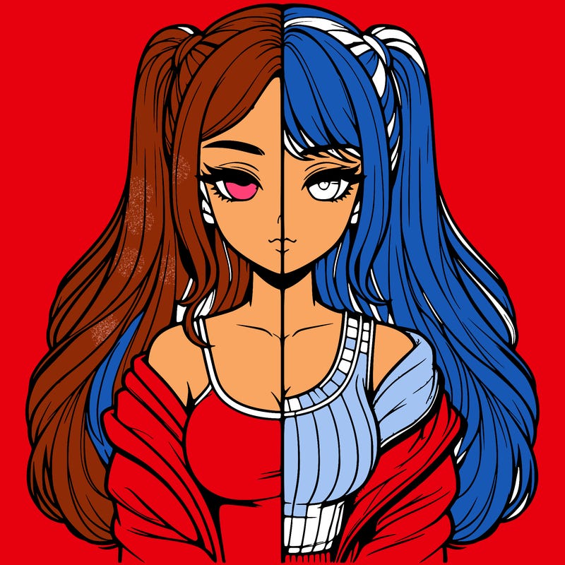 realistic girl split