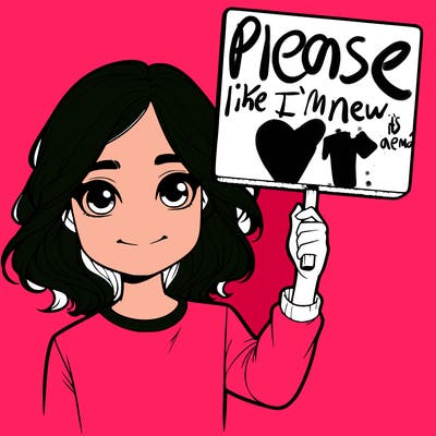 realistic girl holding up a sign