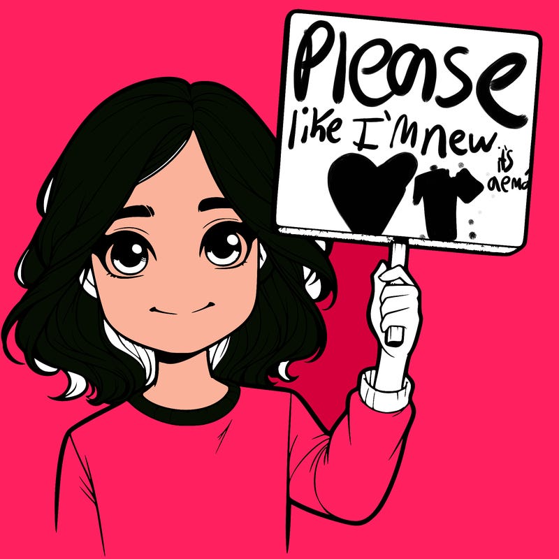 realistic girl holding up a sign