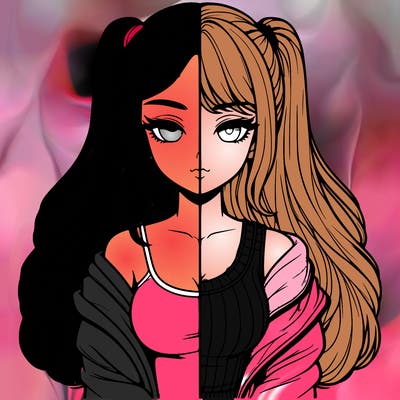 realistic girl split