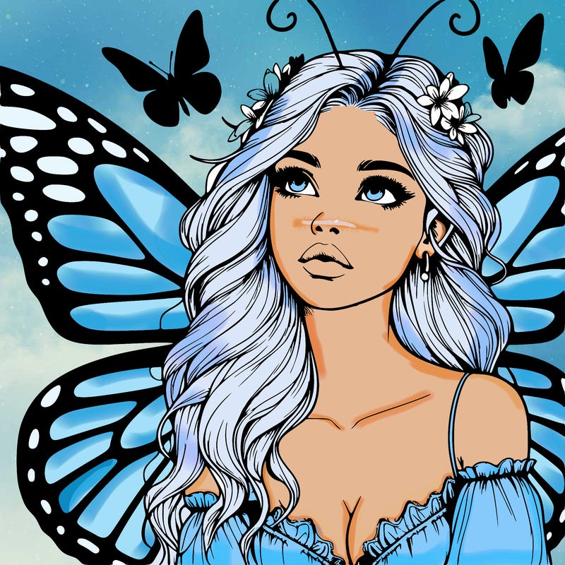 butterfly fairy realistic girl