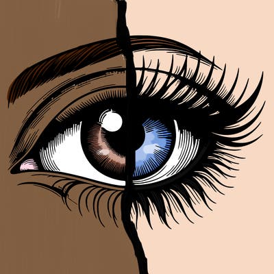 realistic eye split