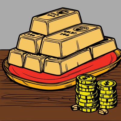 gold bars on table