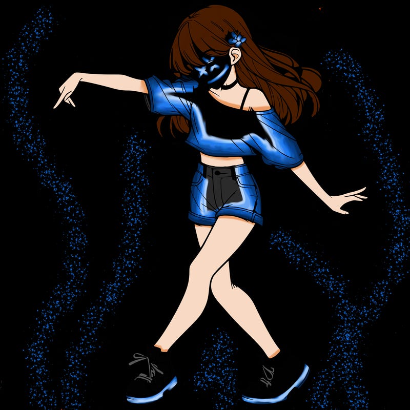 realistic girl danceing