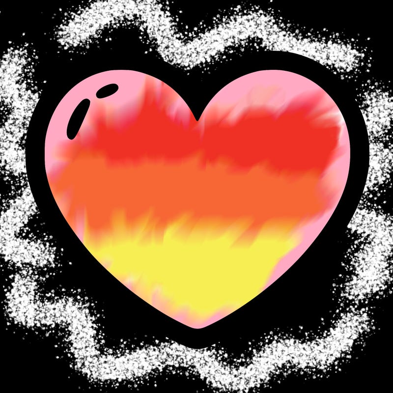 a blank heart