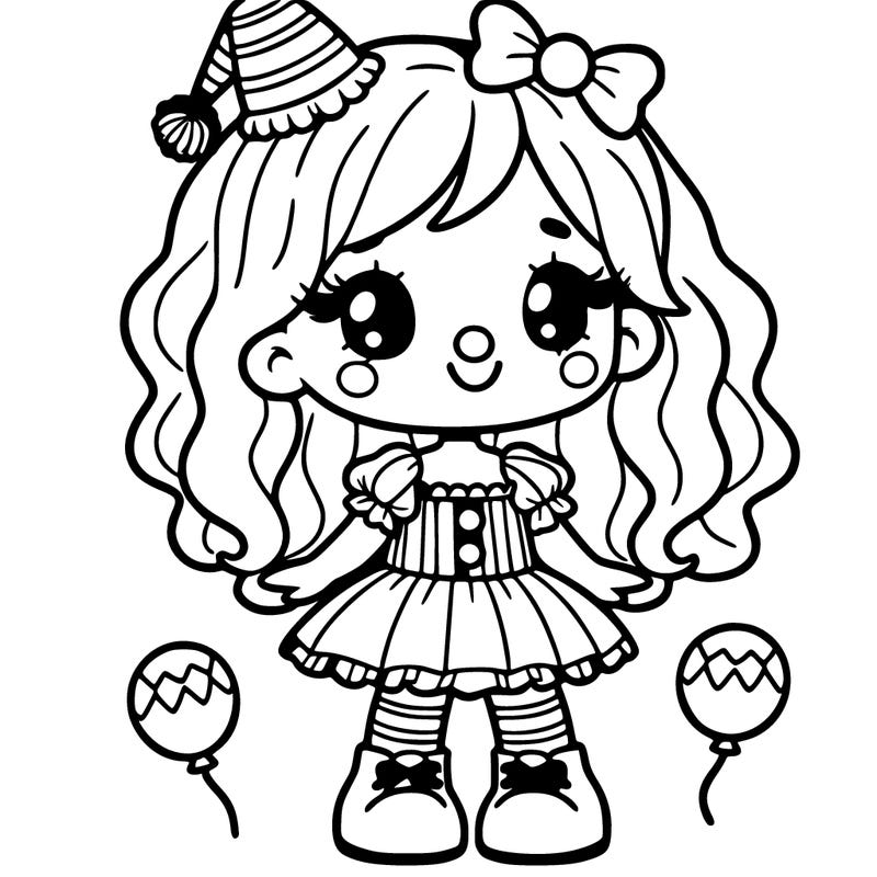 cute clown girl