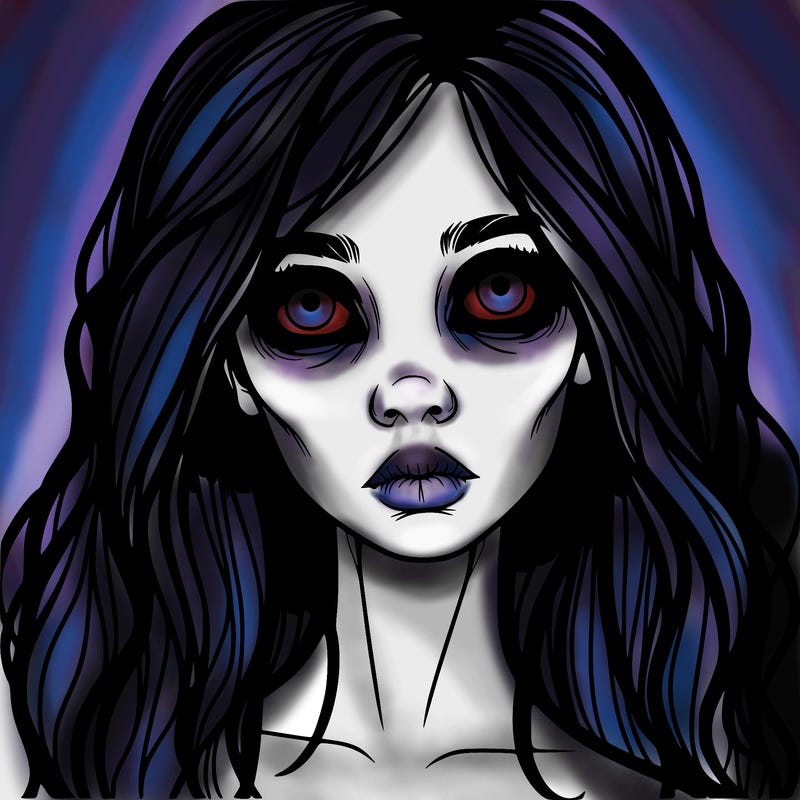 scary beautiful realistic girl