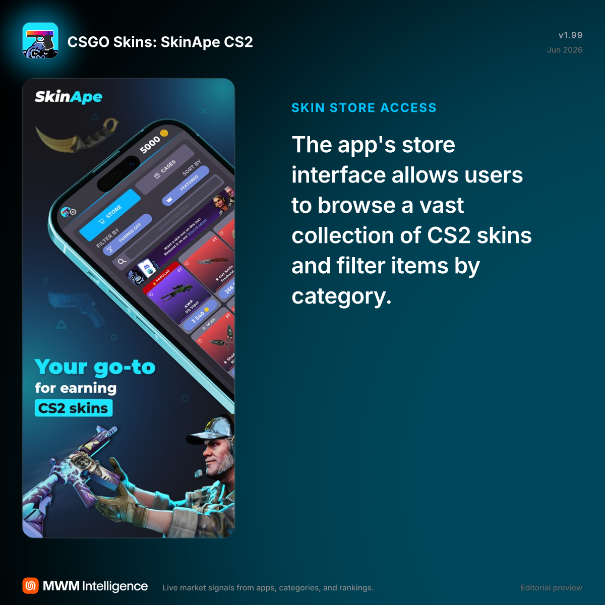 CSGO Skins: SkinApe CS2 - Entertainment App | MWM
