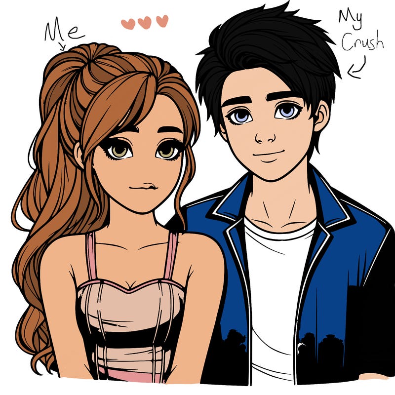 realistic girl and boy couple