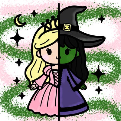 split princess and witch