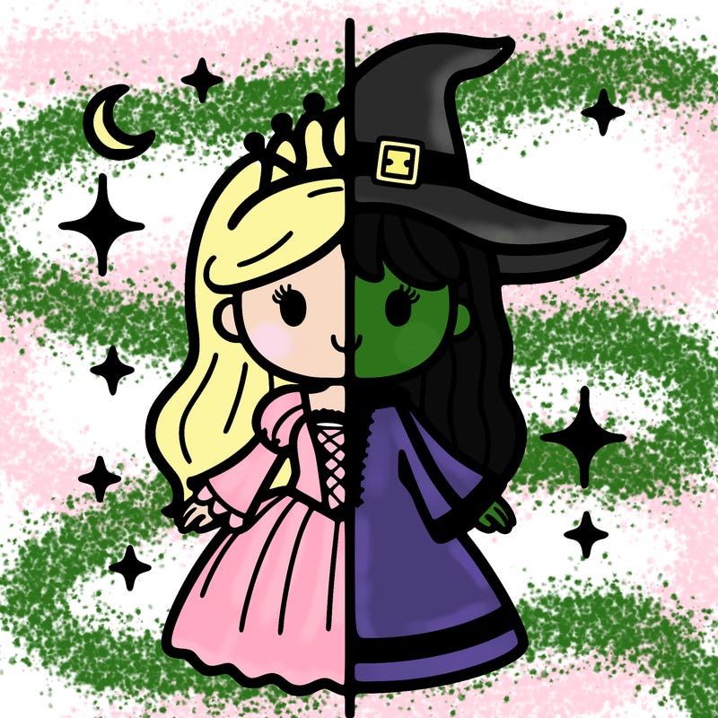 split princess and witch