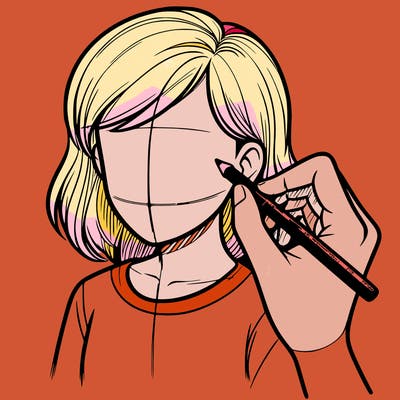 drawing a realistic person