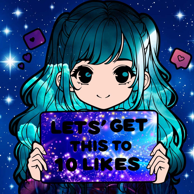 girl holding up sign that says let’s get this to 10 likes realistic