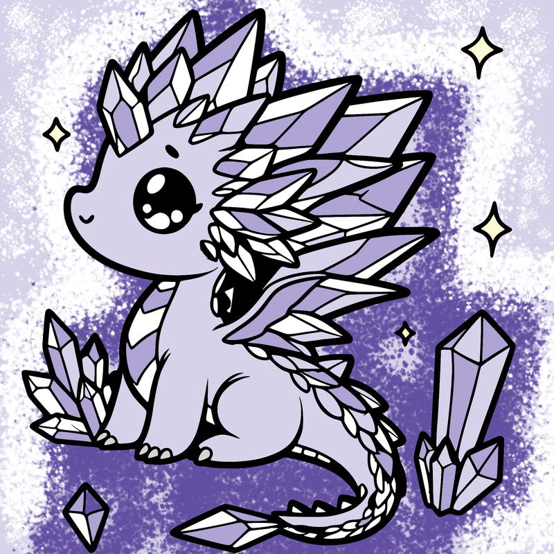 little cute crystal dragon