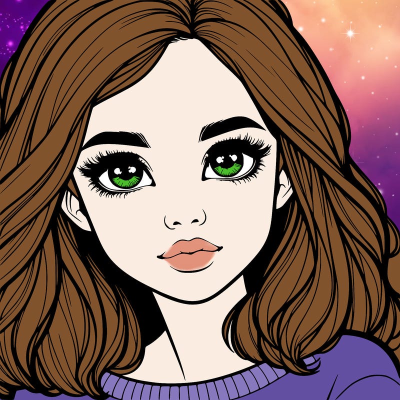 realistic girl whith cute eyes