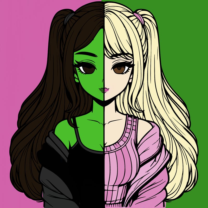 realistic girl split