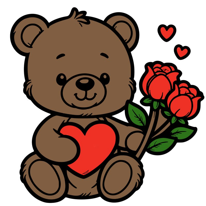 teddy bear a holding heart