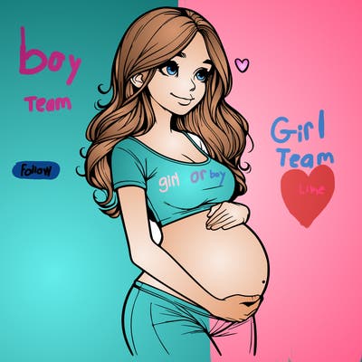 realistic pregnant girl