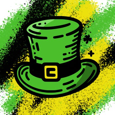 st patrick hat with thin lines