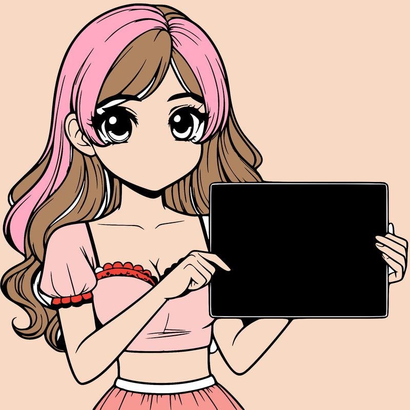 realistic pretty girl holding blank sign